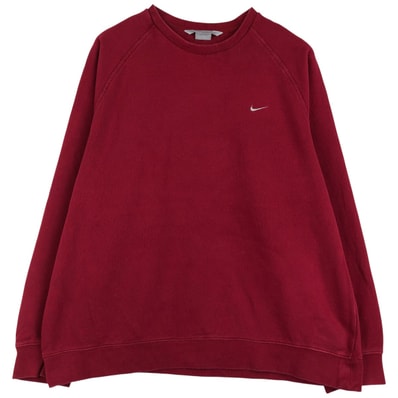 古着 00年代 ナイキ NIKE ワンポイントロゴスウェットシャツ トレーナー メンズXL相当/eaa608086