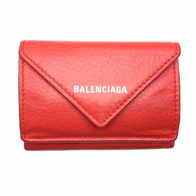 BALENCIAGA Papier Mini Wallet "Rouge Tango"