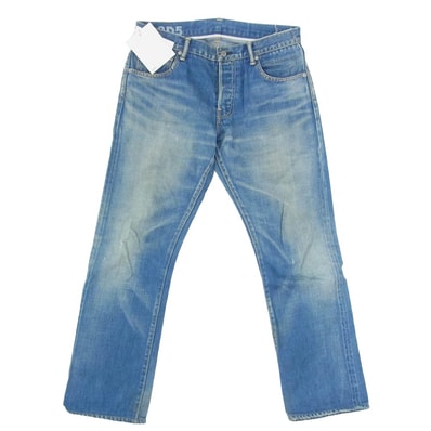 VISVIM ビズビム デニムパンツ 15SS 0115105005012 01 SLIM DMDG-5 SOCIAL SCULPTURE スリム ダメージ5 ソーシャルスカルプチャー デニム ユーズド加工 デニムパンツ インディゴブルー系 W32【中古】