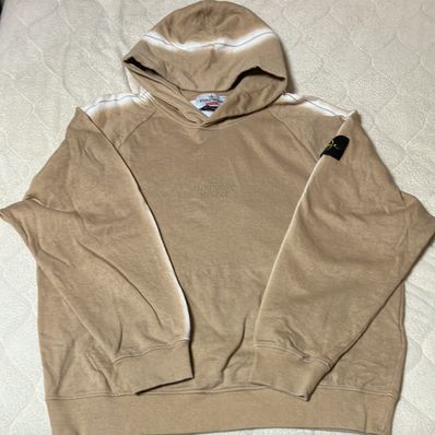 Supreme / Stone Island Stripe Hooded Sweatshirt "Tan"