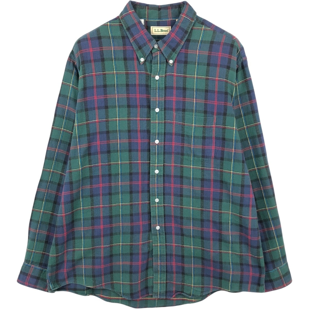 古着 80~90年代 エルエルビーン L.L.Bean 長袖 ボタンダウン ライトネルチェックシャツ メンズXL相当 ヴィンテージ/eaa662107