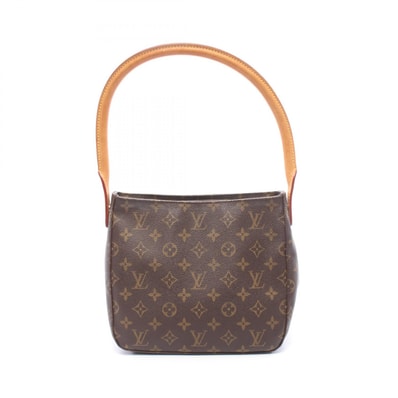 ルイ・ヴィトン LOUIS VUITTON ルーピングMM ショルダーバッグ バッグ PVCコーティングキャンバス レザー モノグラム レディース ブラウン系 M51146 【中古】