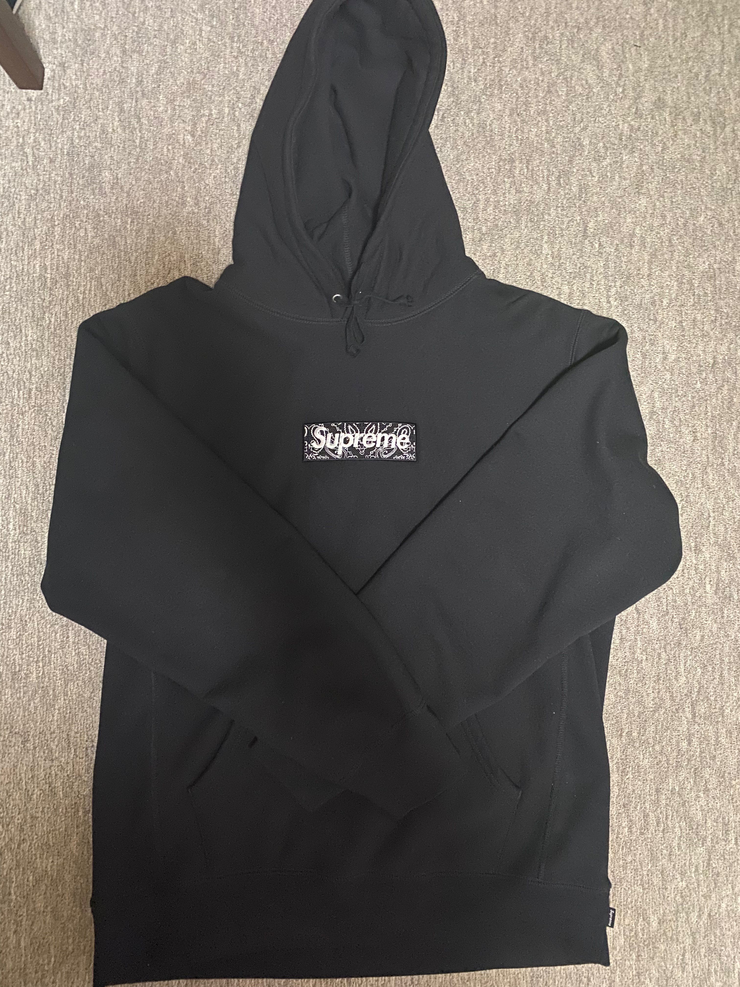 Supreme Bandana Box Logo Hooded Sweatshirt "Black"
