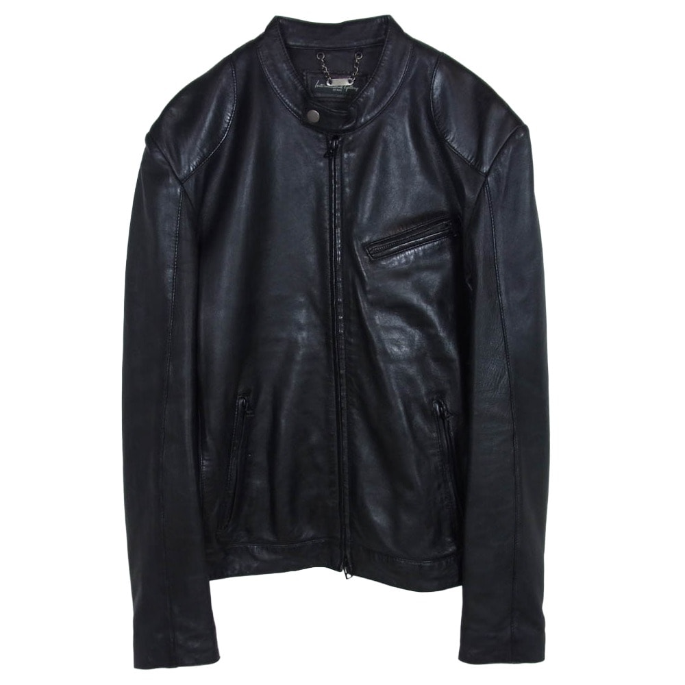 BEAMS ビームス レザージャケット International Gallery BEAMS インターナショナルギャラリービームス レザー シングル ライダースジャケット ブラック系 M【中古】