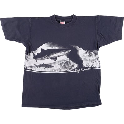 古着 90年代 オニータ ONEITA POWER-T サメ柄 アニマルTシャツ USA製 メンズXL相当 ヴィンテージ/eaa527091