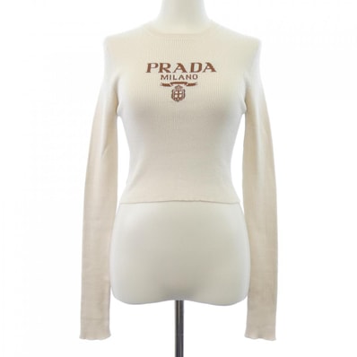 プラダ PRADA ロゴ入り シルク クロップドセーター P24S1G S222 11MY トップス