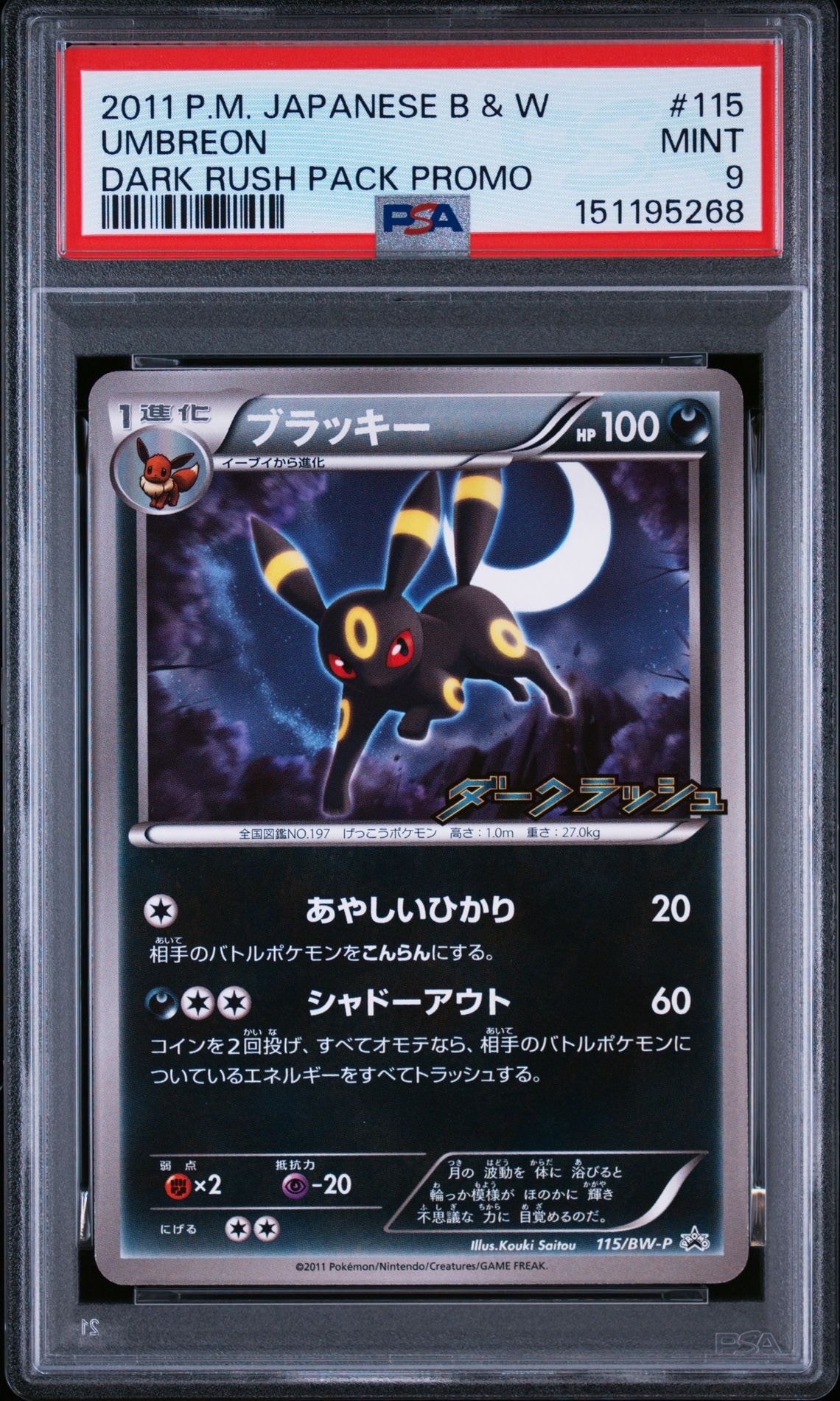 ブラッキー P [BW-P 115/BW-P](プロモーションカード「ダークラッシュ