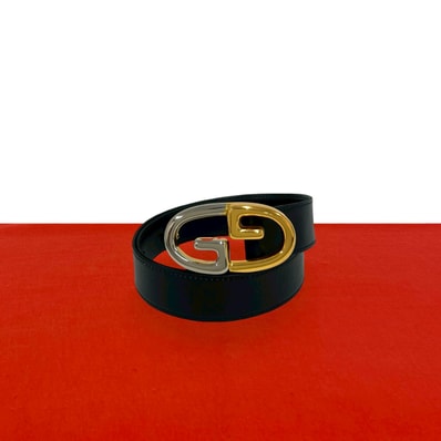 GUCCI グッチ GG ロゴ 金具 レザー ベルト ブラック
41012