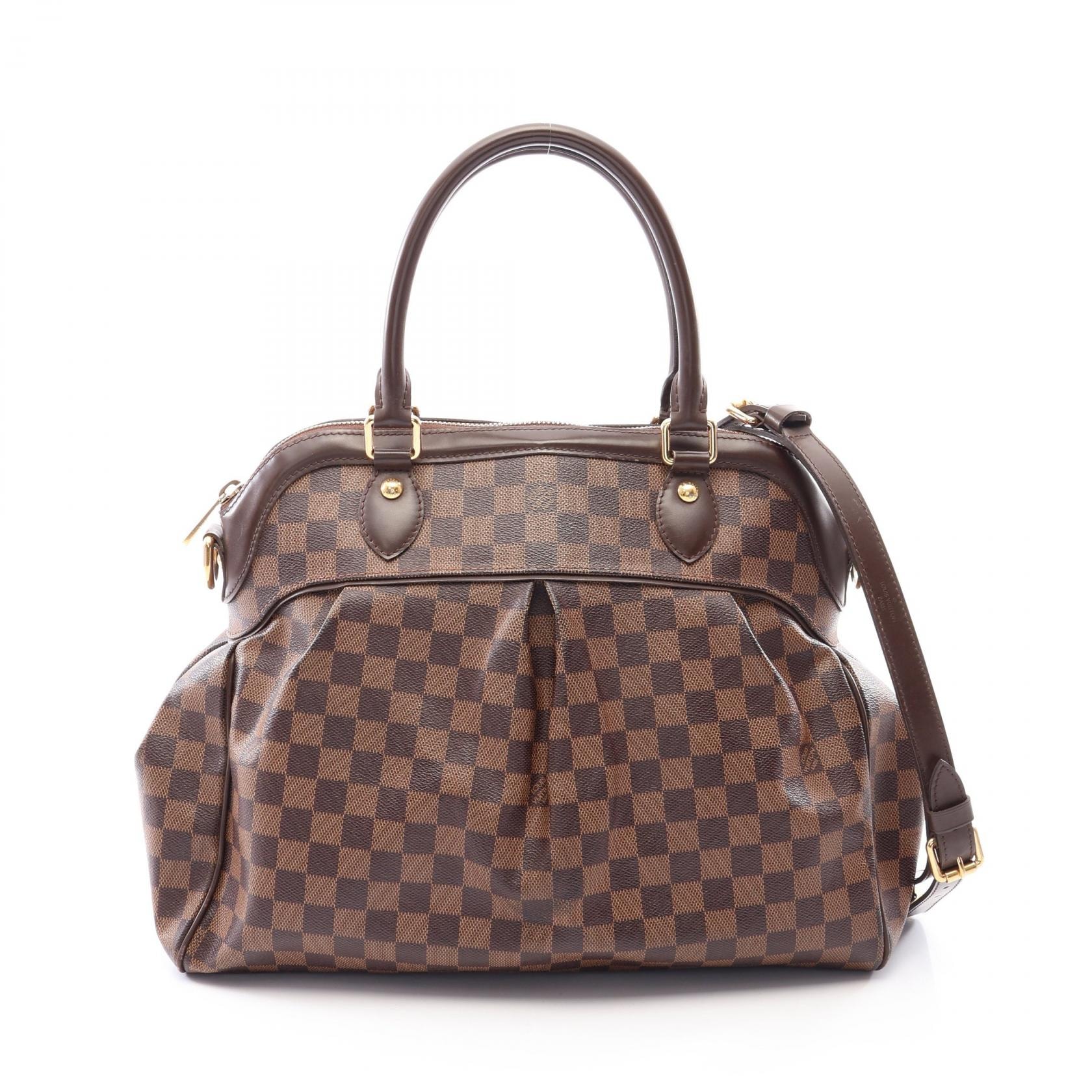 ルイ・ヴィトン LOUIS VUITTON トレヴィGM ダミエエベヌ 2WAY ハンドバッグ バッグ PVCコーティングキャンバス レザー レディース ブラウン系 N51998 【中古】