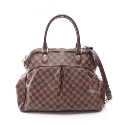 ルイ・ヴィトン LOUIS VUITTON トレヴィGM ダミエエベヌ 2WAY ハンドバッグ バッグ PVCコーティングキャンバス レザー レディース ブラウン系 N51998 【中古】