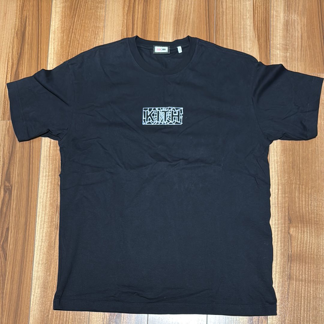 Marvel x Kith Spider-Man Web Logo Tee "Black"