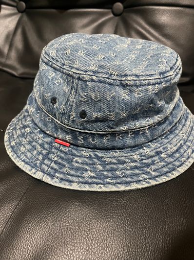 Supreme Jacquard Logos Denim Crusher "Blue"