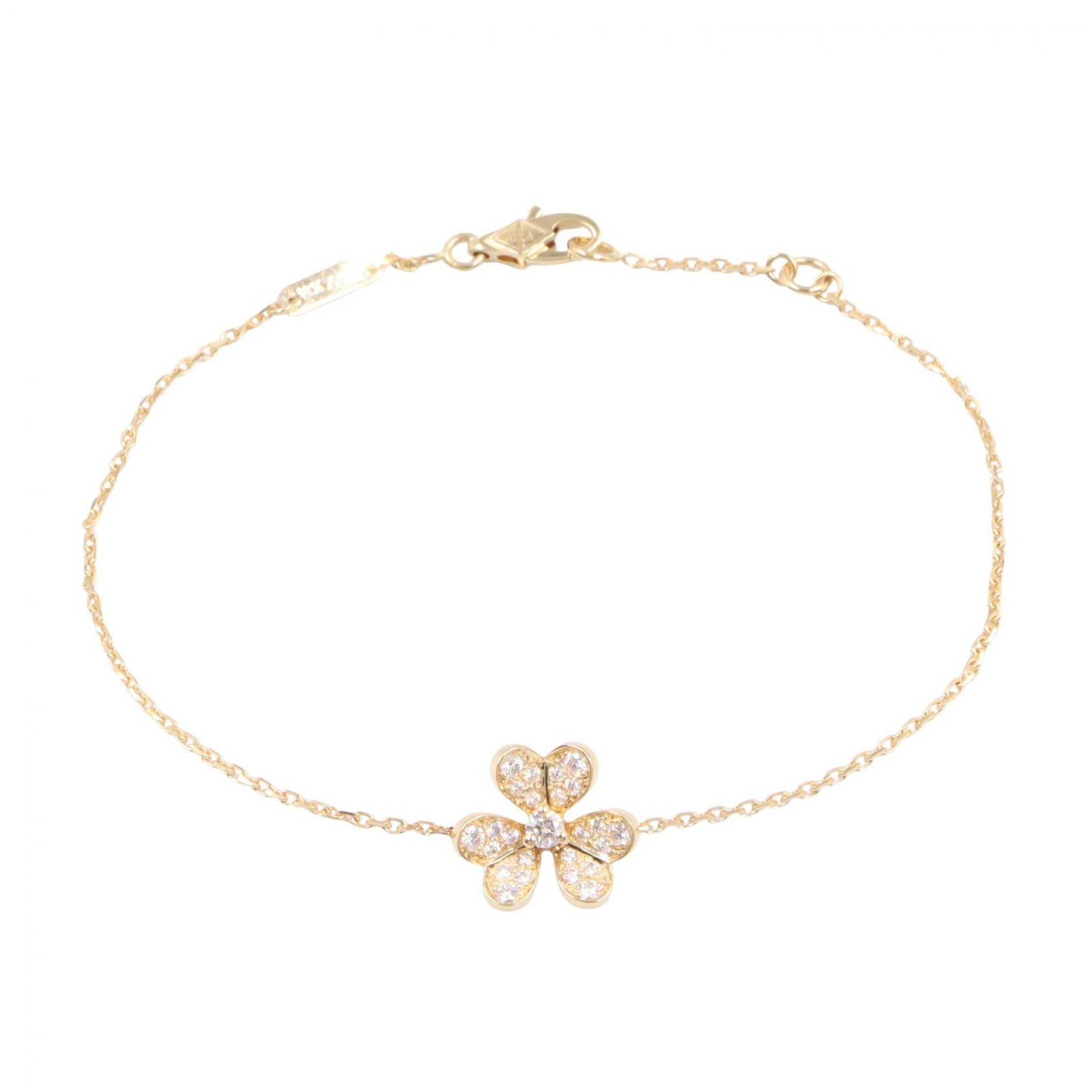 ヴァンクリーフ&アーペル Van Cleef & Arpels フリヴォル ミニ ダイヤ ブレスレット ブレスレット アクセサリー K18(イエローゴールド) ダイヤモンド レディース ゴールド系 / クリア系 【中古】