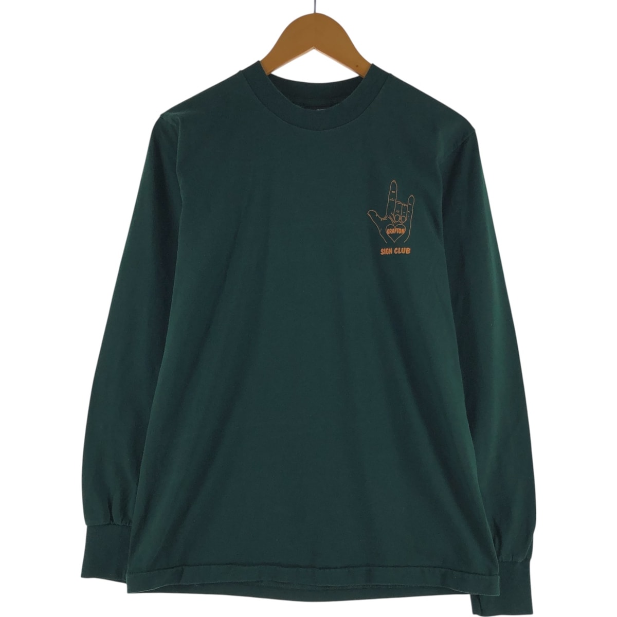 古着 90年代 フルーツオブザルーム FRUIT OF THE LOOM メッセージ バックプリント ロングTシャツ ロンT USA製 メンズM相当 ヴィンテージ/eaa538117