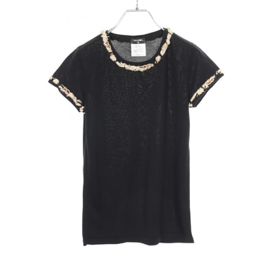 シャネル CHANEL 半袖 ニット 衣料品 トップス コットン レディース ブラック系 P38529K0Z624 【中古】