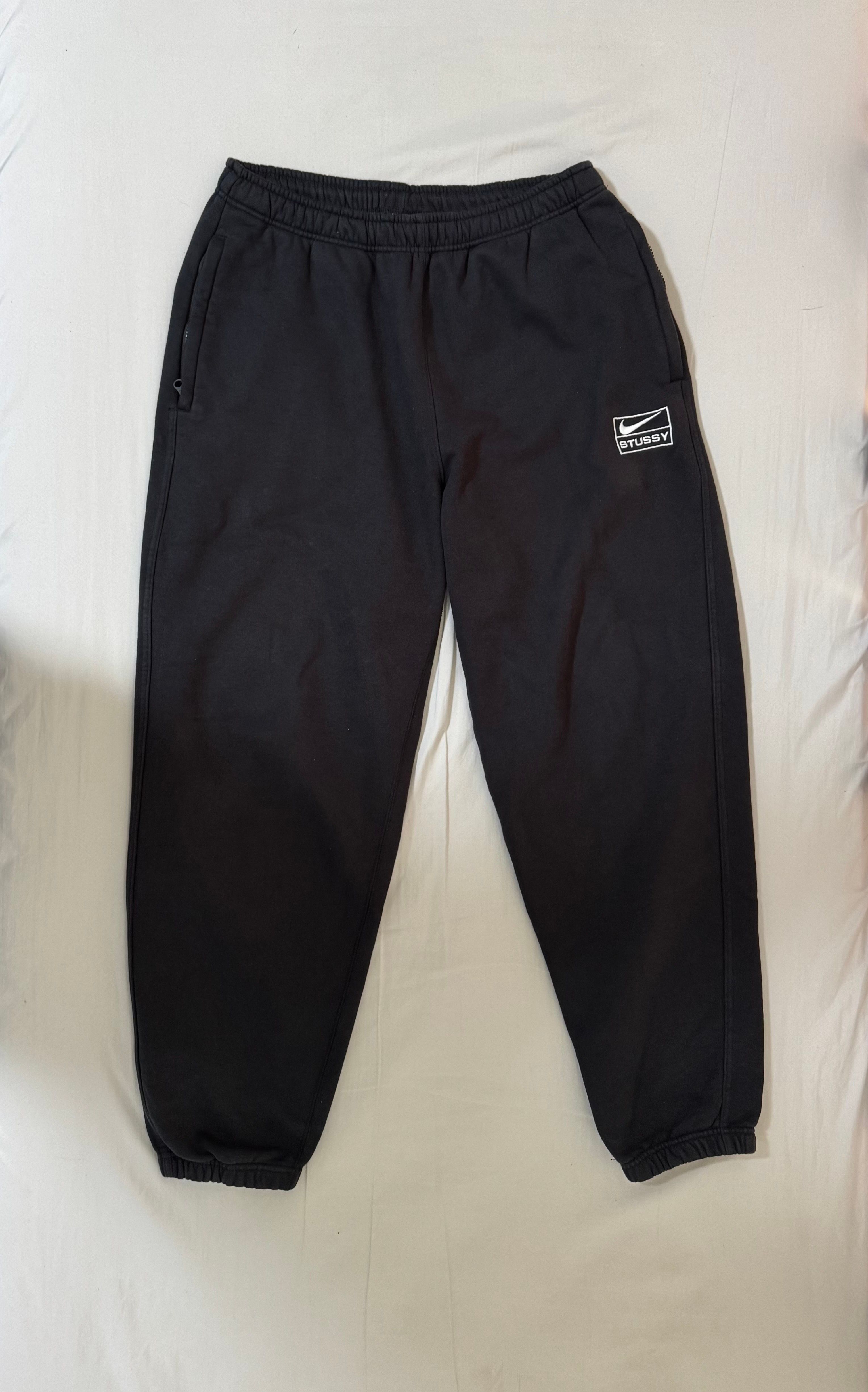 Stussy x Nike Stone Washed Fleece Pant "Black" (US Size) FN5235-010