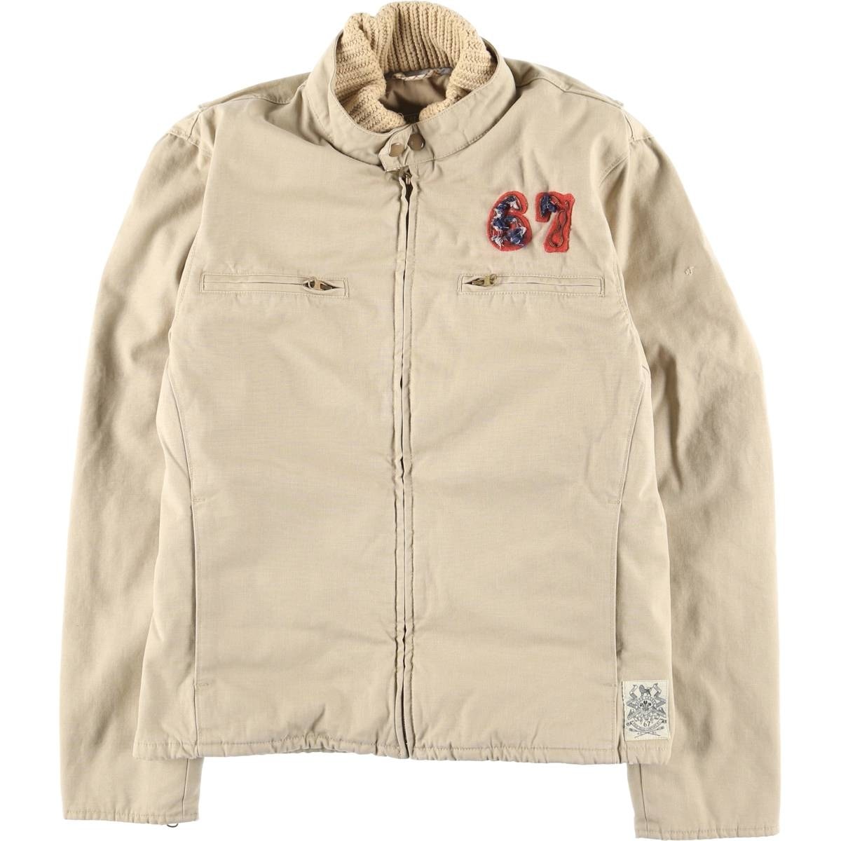 古着 00年代 ラルフローレン Ralph Lauren POLO JEANS COMPANY 中綿ジャケット パファージャケット シングルライダースジャケット メンズL相当/eaa624967