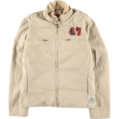 古着 00年代 ラルフローレン Ralph Lauren POLO JEANS COMPANY 中綿ジャケット パファージャケット シングルライダースジャケット メンズL相当/eaa624967