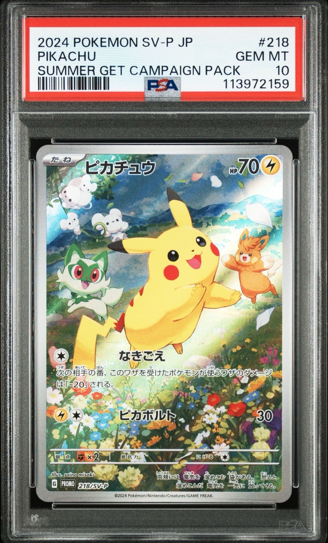 ピカチュウ P [SV-P 218](プロモカードパック「ポケカの夏がキタ!プロモカードGetキャンペーン!」)