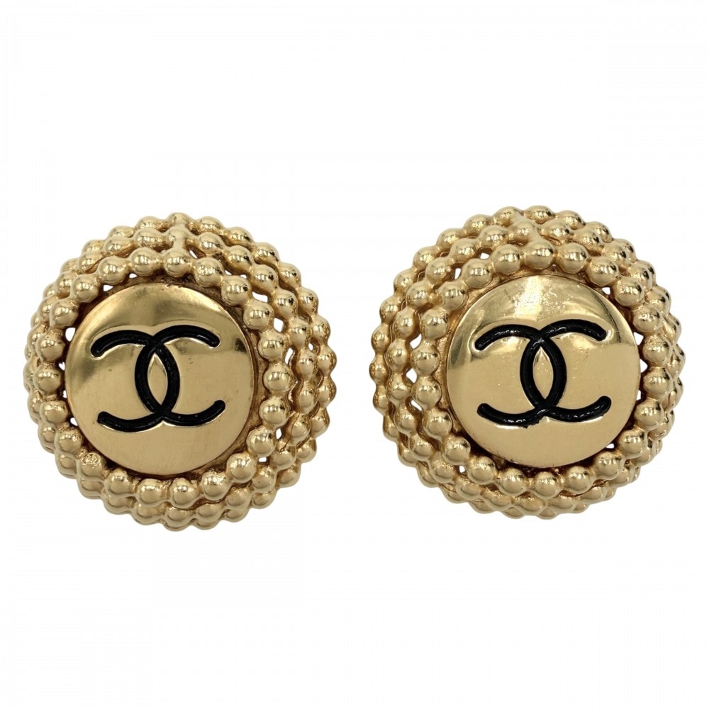 CHANEL シャネル イヤリング ココマーク ラウンド ヴィンテージ アクセサリー GP    ゴールド レディース 約45.9g【中古品】