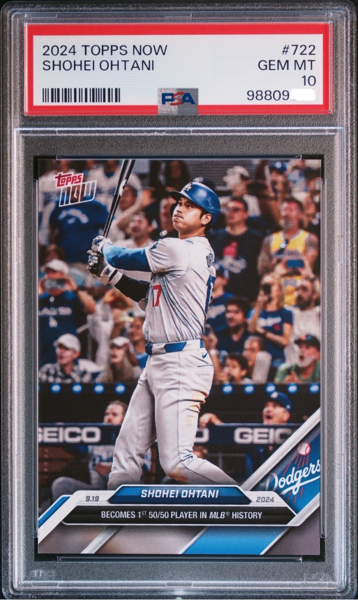 大谷翔平 [722](2024 MLB トップスナウカード「50/50 Club 9/19/24」)