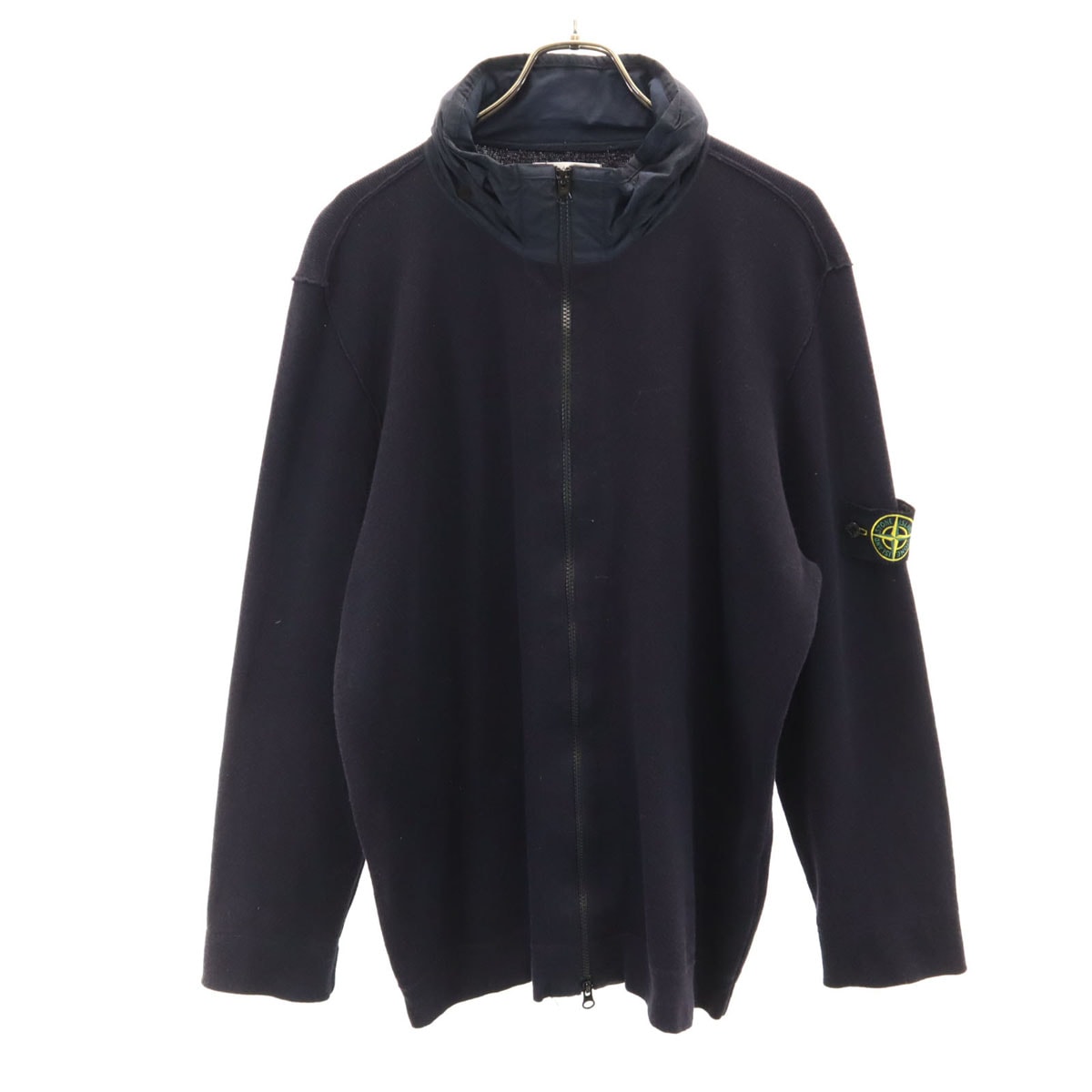 STONE ISLAND ストーンアイランド 18SS イタリア製 長袖 フルジップ ニット 3XL ブラック ビッグサイズ