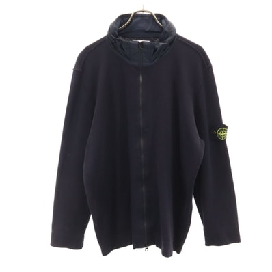 STONE ISLAND ストーンアイランド 18SS イタリア製 長袖 フルジップ ニット 3XL ブラック ビッグサイズ