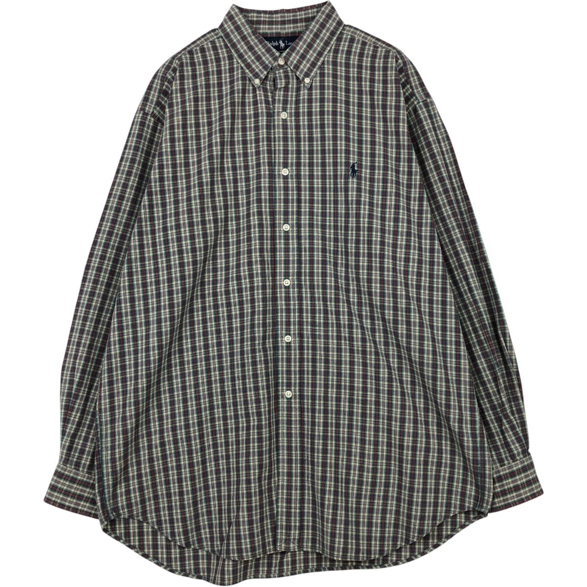 古着 ラルフローレン Ralph Lauren BLAKE 長袖 ボタンダウンチェックシャツ メンズL相当/eaa677937
