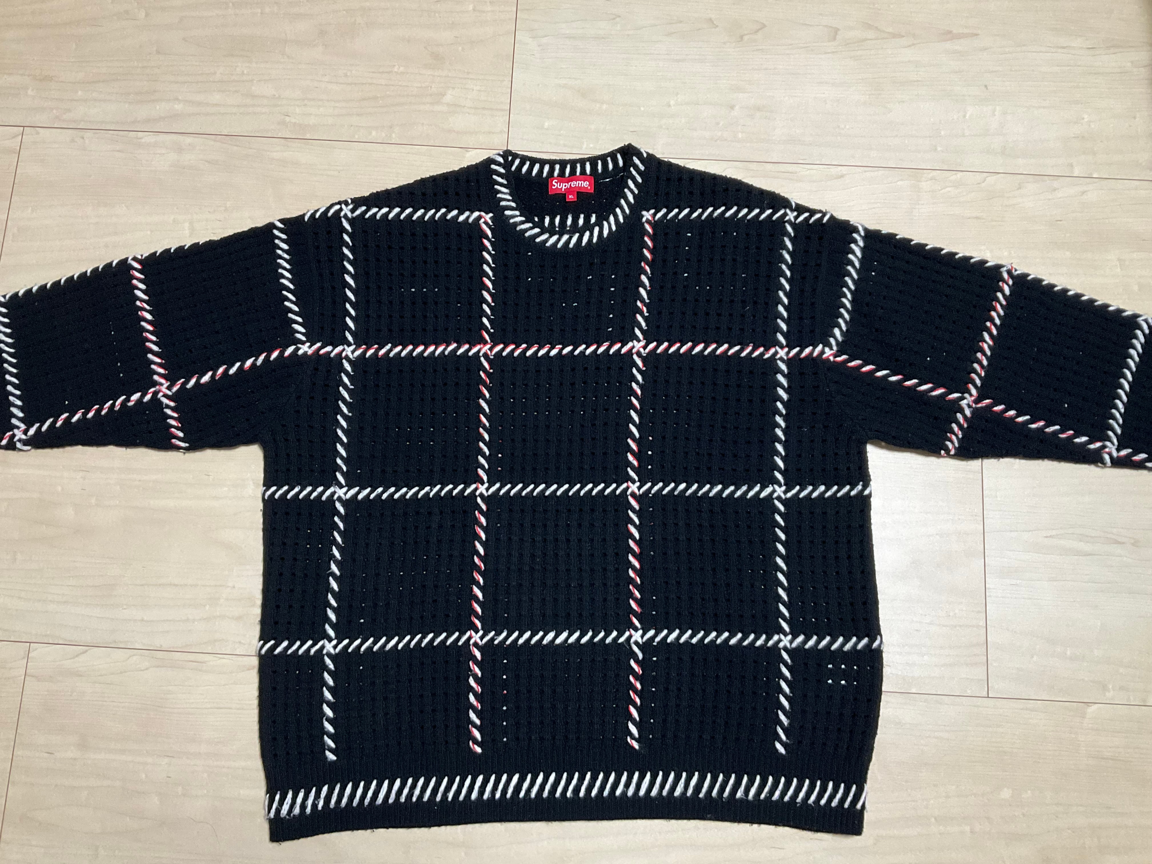 Supreme Quilt Stitch Sweater "Black"