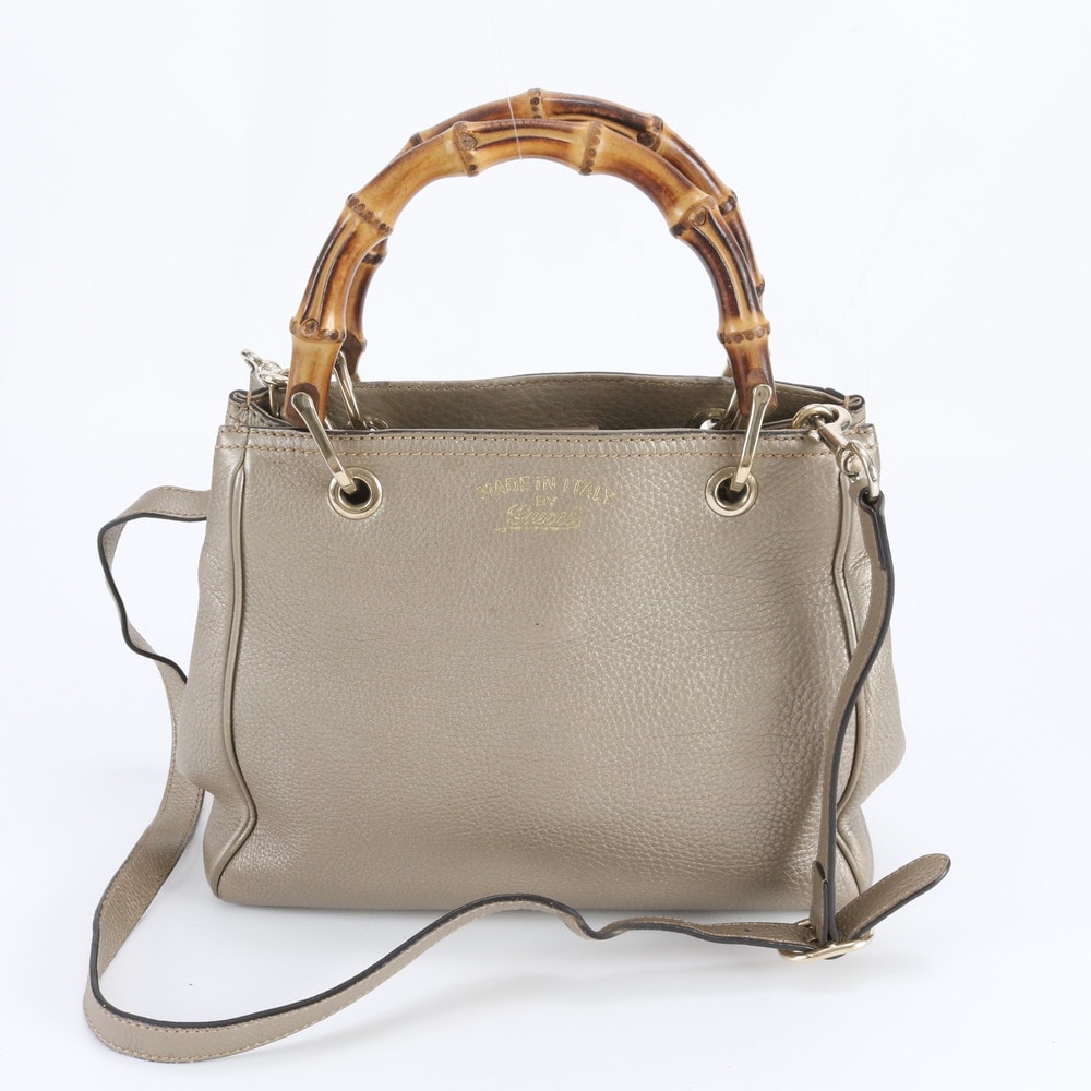 ■美品 グッチ バンブー バンブー ショッパー336032 ショルダーバッグ