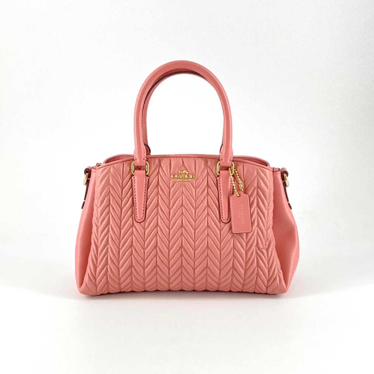 COACH(コーチ) キルティング セージ キャリオール 73062 トートバッグ ピンク