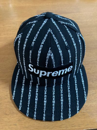 Supreme Text Stripe New Era® "Black"
