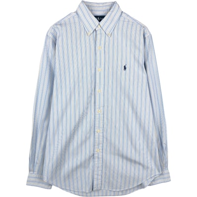 古着 ラルフローレン Ralph Lauren CLASSIC FIT クラシックフィット 長袖 ボタンダウンストライプシャツ メンズM相当/eaa677992