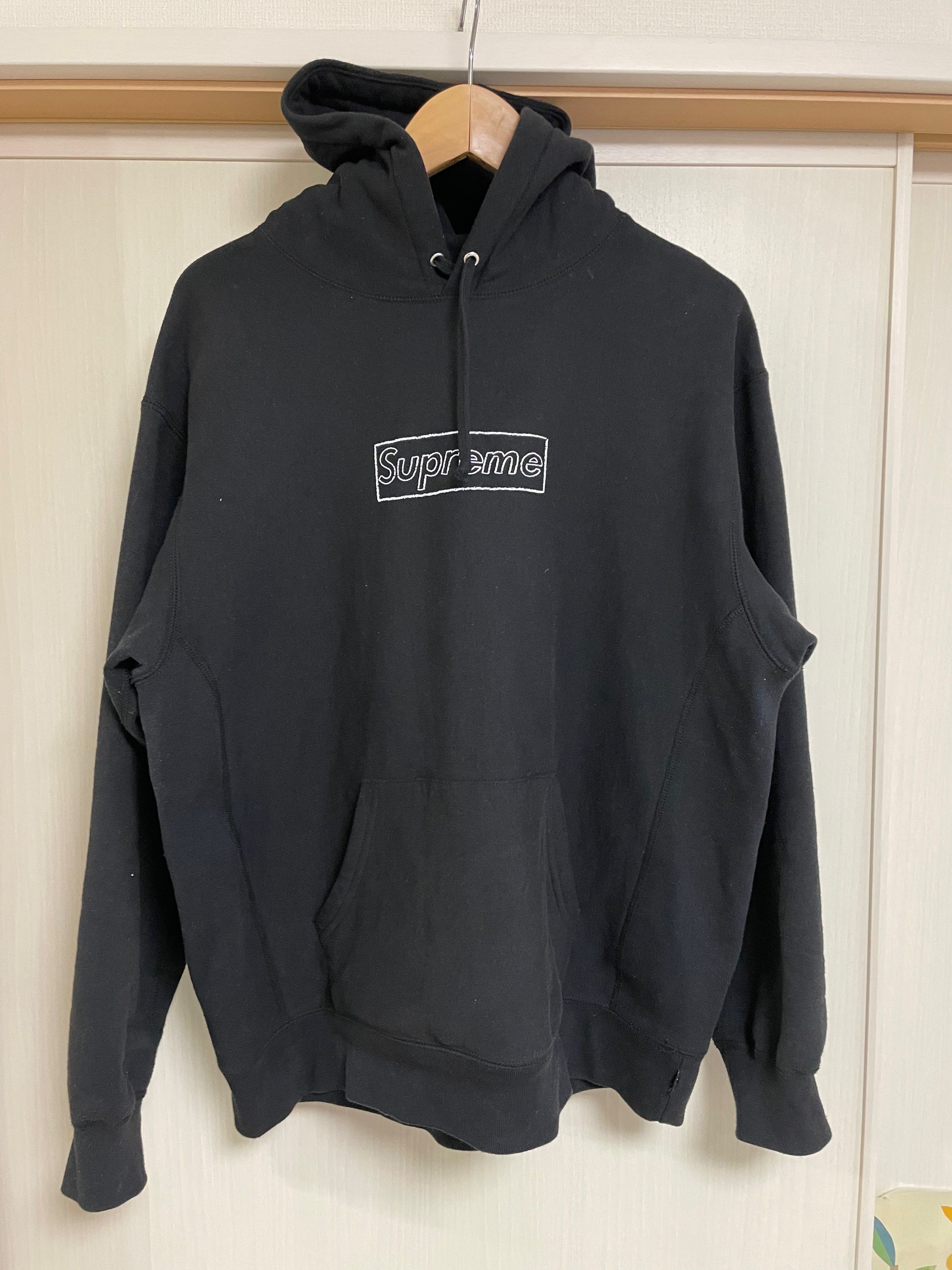 Supreme KAWS Chalk Logo Hooded Sweatshirt "Black"(2021)
