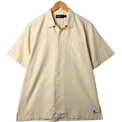古着 ラルフローレン Ralph Lauren POLO by Ralph Lauren 半袖 オープンカラー コットンシャツ ボックスシャツ メンズL相当/eaa562966