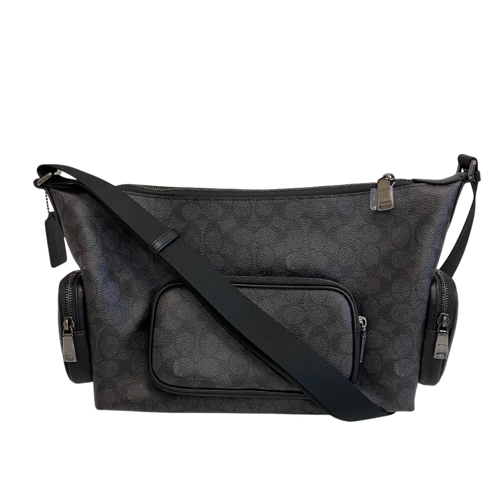 コーチ COACH ショルダーバッグ シグネチャー柄 ボディバッグ 斜め掛け CCG18 ブラック