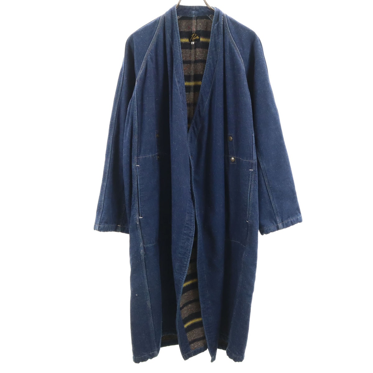 Needles ニードルズ 日本製 デニムコート S インディゴ 裏ブランケット