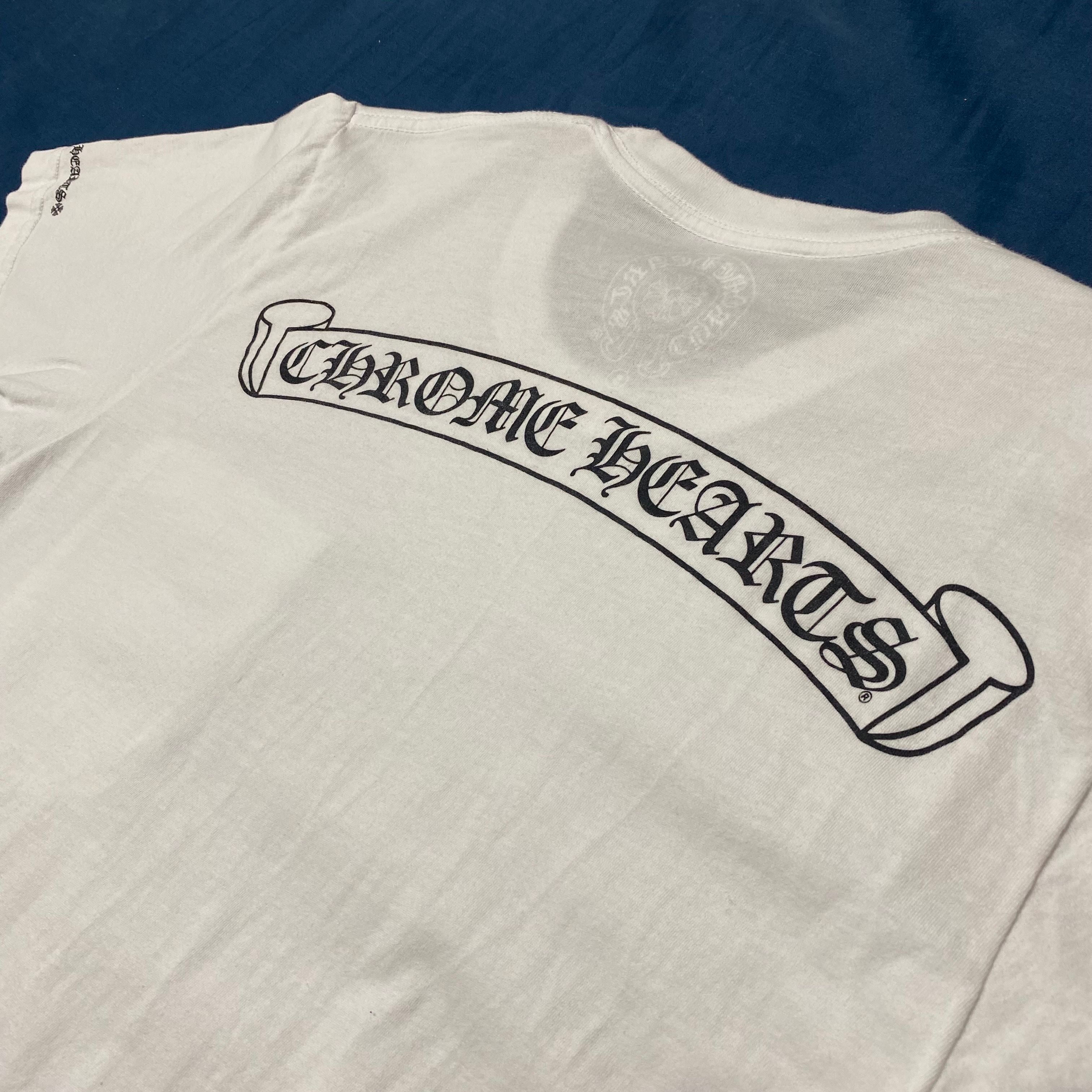Chrome Hearts Scroll Logo T-shirt "White"