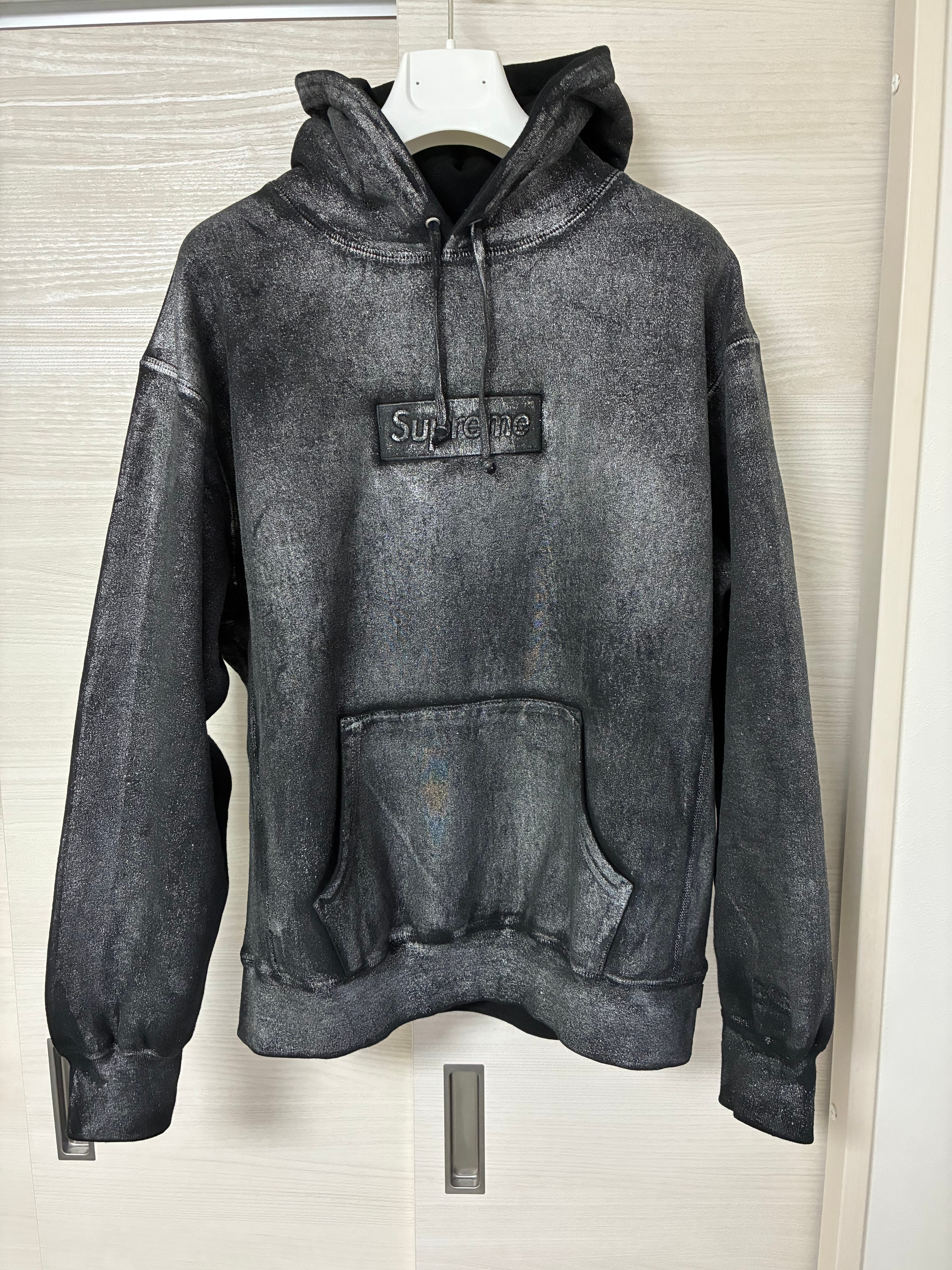 Supreme x MM6 Maison Margiela Foil Box Logo Hooded Sweatshirt "Black"