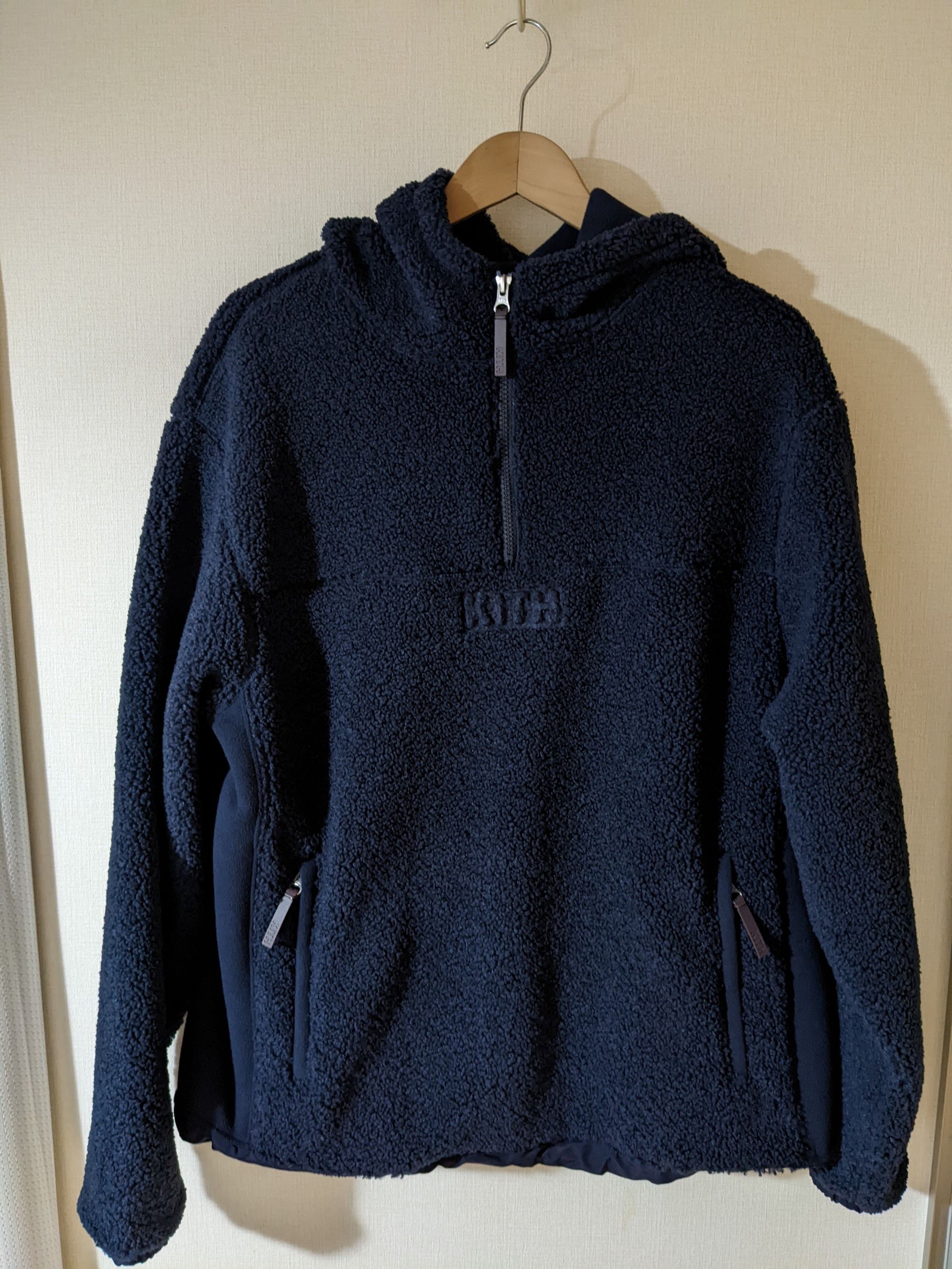 Kith Bonded Sherpa Quarter Zip Hoodie "Nocturnal"