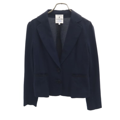 LANVIN en Bleu ランバンオンブルー 日本製 ラペル ジャケット 38 ネイビー