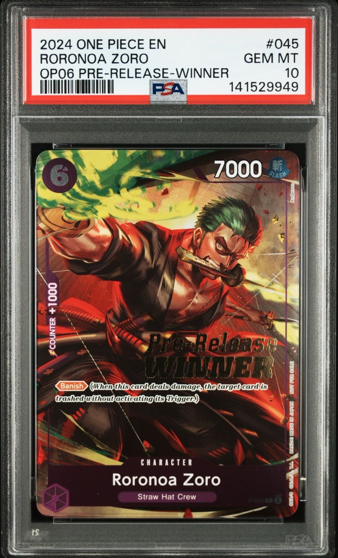 ロロノア・ゾロ P [P-045]【英語版】(プロモーションカード「OP‐06 プレリリース トーナメント」)