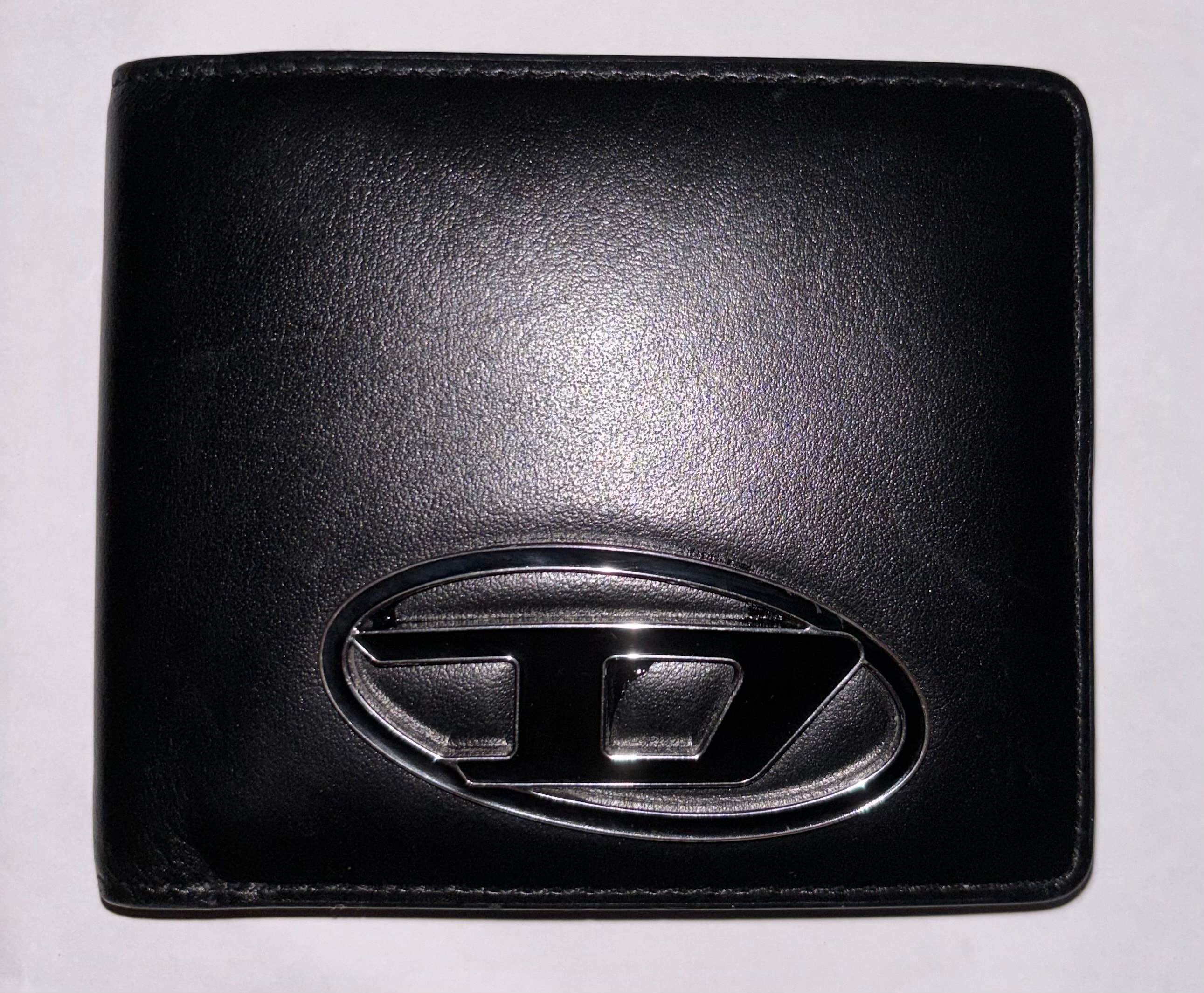 Diesel 1Dr Bi Fold Coin S 3D Leather Bi-Fold Wallet "Black"