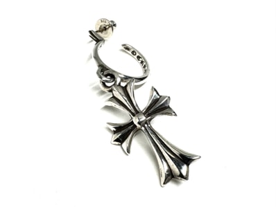 Chrome Hearts Hoop CH Cross Earrings "Silver"
