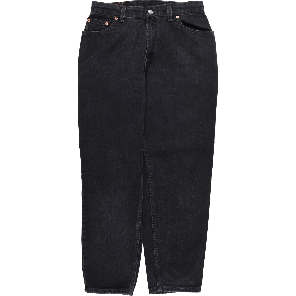 古着 00年代 リーバイス Levi's 550 RELAXED FIT TAPERED LEG ブラックデニム テーパードデニムパンツ USA製 レディースL(w30)相当/evb031830