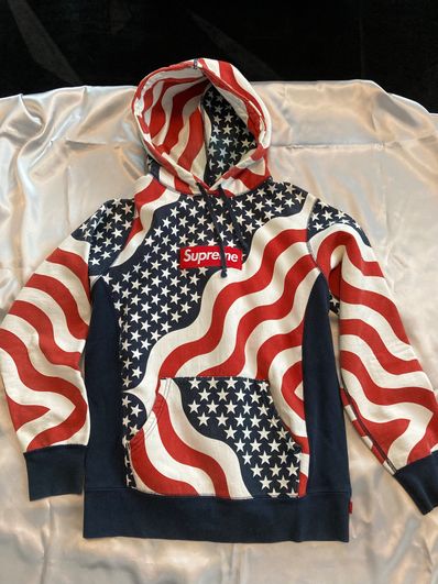 Supreme Box Logo Hooded Sweatshirt "American Flag" (14FW)