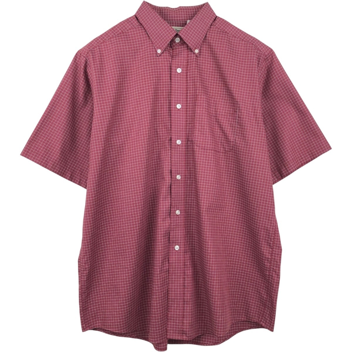 古着 90~00年代 エルエルビーン L.L.Bean 半袖 ボタンダウン チェックシャツ メンズL相当/eaa668786