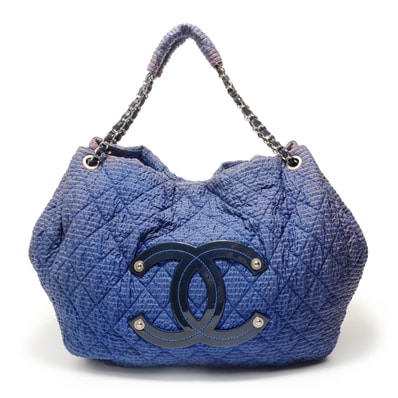 シャネル CHANEL デカココ マトラッセ チェーン ナイロン ショルダーバッグ【中古】