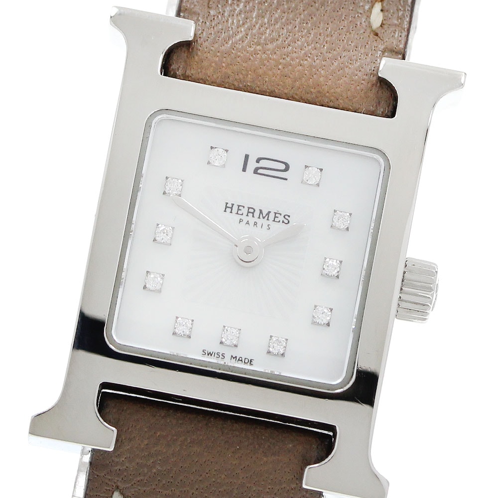 ☆良品 エルメス Hウォッチ ミニ HH1.110 レディース 【中古】