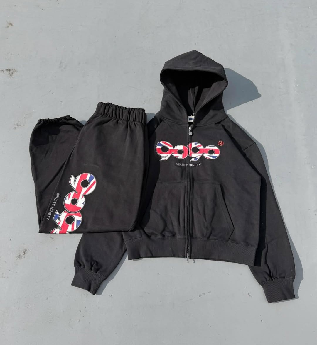 A (未使用に近い)】9090 90 Logo Assort zip Hoodie Pantsセットアップ